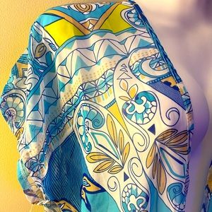 Lightweight fringe multi color cover up